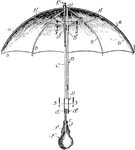 This umbrella may serve dual purposes, it is intended for common household use, and small enough where it may be used as a prop for theatrical purposes.