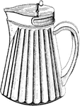 This is a pitcher made out of metallic materials, useful to maintain temperatures of warm liquid, and cold liquids due to metallic thermal properties