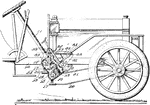 This illustration depicts the use of a steering column, a device which is intended primarily for connecting the steering wheel to the steering mechanism by transferring the drivers input torque from the steering wheel.