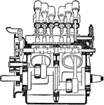 "In this engine the cam&mdash;shaft by which the steam and exhaust valves are operated is situated midway of the shaft." &mdash;Encyclopaedia Britannica, 1910