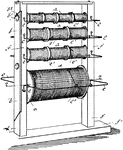 A cylinder of wood, plastic, cardboard, or other material on which wire, thread, or string is wound.