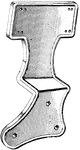 A simple rigid structure in the shape of an L, one arm of which is fixed to a vertical surface, the other projecting horizontally to support a shelf or other weight.
