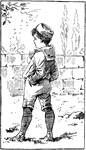 An illustration of a young boy wearing a sailor's outfit. He is looking away from the viewer at something we can not see.