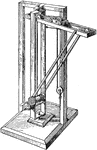 An illustration of a foundry crane which is used in steel-making.