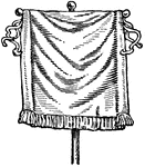 A flag-like object. The cloth was draped from a horizontal cross suspended from the staff. It was a treasured symbol of the military and was closely defended in combat.