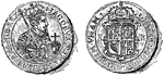 A gold coin of King James I. It was the first coin to bear the name 'Great Britain.'