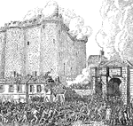 The flashpoint of the French Revolution, where the prisoners of the Bastille were released by revolutionaries.