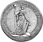 A seal of the French Republic, 1792-1804.