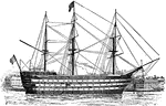"Nelson's flagship at the battle of Trafalgar."&mdash;Webster, 1920