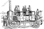 One of the earliest models of the automobile, which was steam-powered.