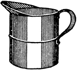 A quart cup used for measuring liquids. 4 quarts equal 1 gallon.