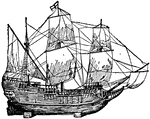 The ship that transported the Pilgrims from Plymouth, England to Plymouth, Massachusetts, which would later become the Plymouth Colony.