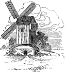 An ancient windmill dating back to the medieval era.