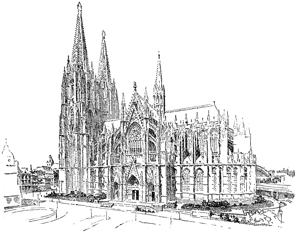 medieval cathedrals drawings