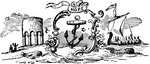 The official seal of colonial Rhode Island in 1636.