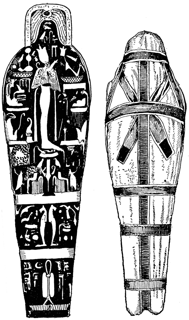 egyptian mummy drawing