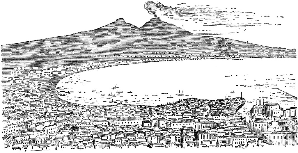 Bay Of Naples And Vesuvius Clipart Etc