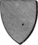 A heraldic shield with a green (vert) surface, represented by the diagonal lines drawn from the top left corner to the bottom right corner.