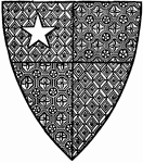 The heraldic shield of Robert de Vere, close advisor of King Richard II of England.