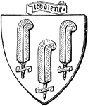 The heraldic shield of the Black Prince, who was father of Richard II of England.