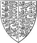 The heraldic shield of Philippa of Hainault, the Queen consort of Edward III of England.