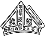 The ceremonial mitre of the Archbishop Cranley, 1407.