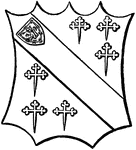 The heraldic shield of the British Howard family, after its augmentation.
