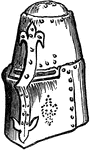 A Tilting helmet, used during the reign of Edward III.