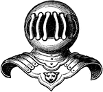 The heraldic helmet of the sovereign.