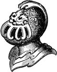 The heraldic helmet of princes and nobles.