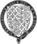 The heraldic shield of King Edward III of England.