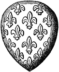 The heraldic seal of the Dauphin Louis in 1216.