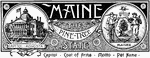 The state banner of Maine, the pine tree state.