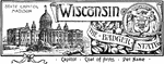 The state banner of Wisconsin, the badger state.