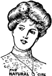 A young woman drawn for a skin care advertisement.