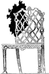 An ornate chair designed by Thomas Chippendale.