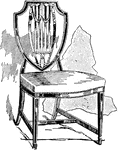 A chair designed by George Hepplewhite.