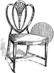 A sitting chair designed by George Hepplewhite.