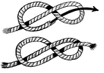 How to tie a figure eight knot.