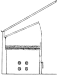 Illustrated is a section of a propagating bed. It shows four pipes beneath, the door in the side, and the frame cover.