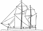 A double mast vessel known as a ketch. Meant to be used as a fishing boat but could also be used for luxury as well.