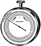 An aneroid barometer. This device is used to measure atmospheric pressure.