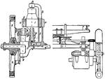 The image on the left is a motor steering wheel of a Hurtu cab. The image on the right is an example of a steering motor wheel arrangement. In this image, the worm gear and pinion device turns the stud axle around with an attached motor and gearing.