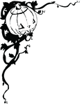 <p>A black and white decorative border for Halloween featuring a jolly Jack-O-Lantern.</p>

<p>Illustrated by James Basom Seaman II</p>