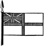 The White Ensign is a flag of Great Britain. It is the peculiar flag of the royal navy.