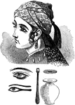 A woman wearing a head wrap.