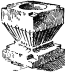 This illustration shows the baptismal font at Lydbury North in England.