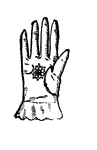 This illustration shows a Georgian glove.