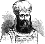 A mitre, or sacred turban of the Jewish high priest.