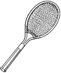 The Racket is the instrument used to hit the ball in tennis. Rackets used vary in size and weight, with the medium weight being about 14 ounces.